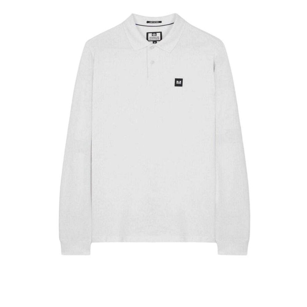 Weekend Offender Mens Dice Long-Sleeved Polo Shirt / White